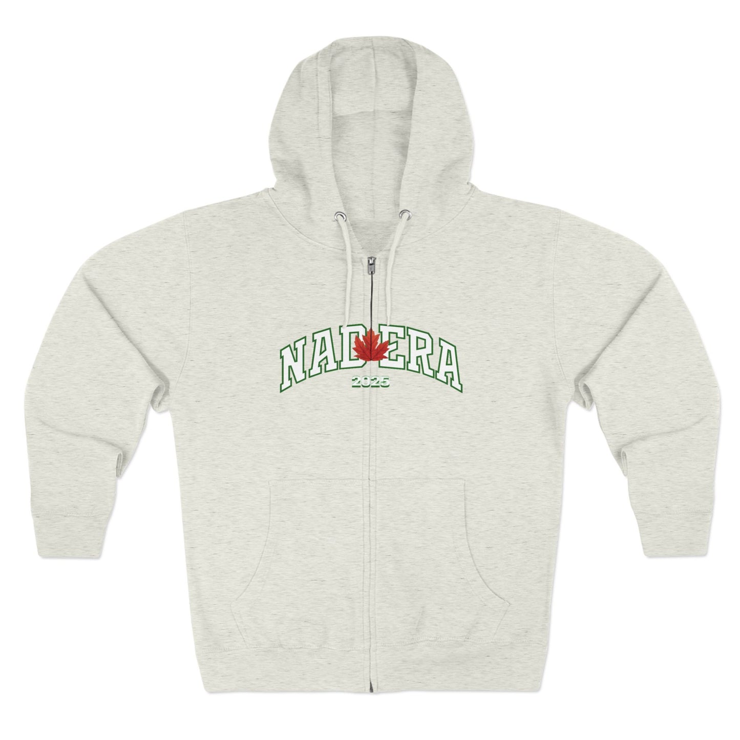 Cozy Unisex Zip Hoodie with Nadera Leaf Design