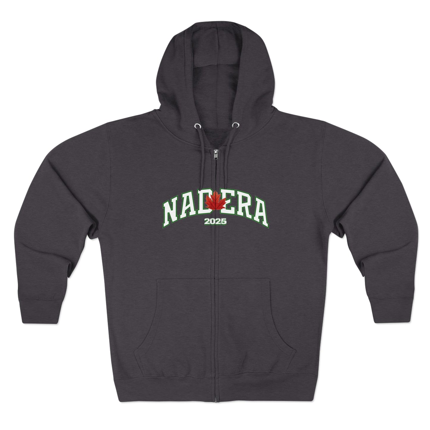 Cozy Unisex Zip Hoodie with Nadera Leaf Design