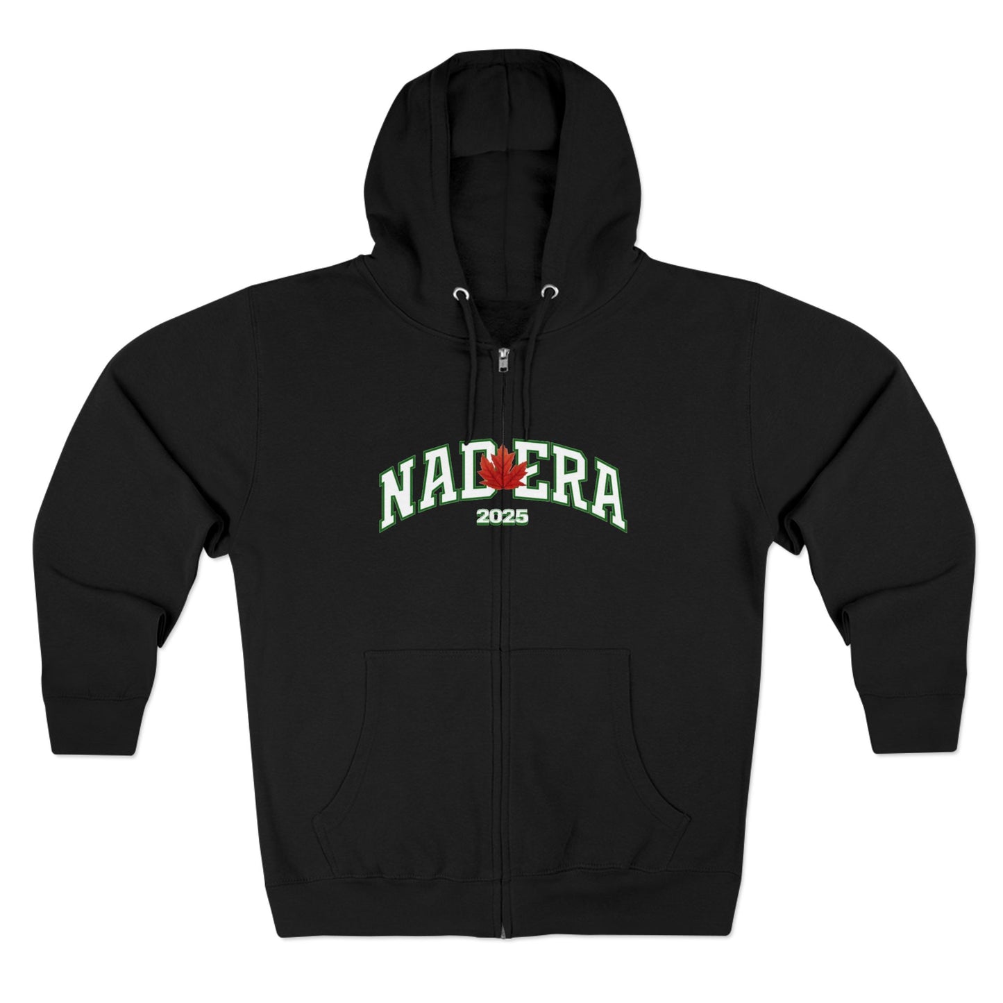 Cozy Unisex Zip Hoodie with Nadera Leaf Design