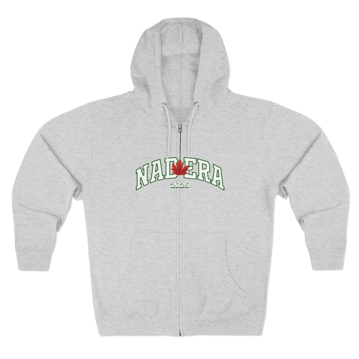 Cozy Unisex Zip Hoodie with Nadera Leaf Design