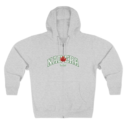 Cozy Unisex Zip Hoodie with Nadera Leaf Design