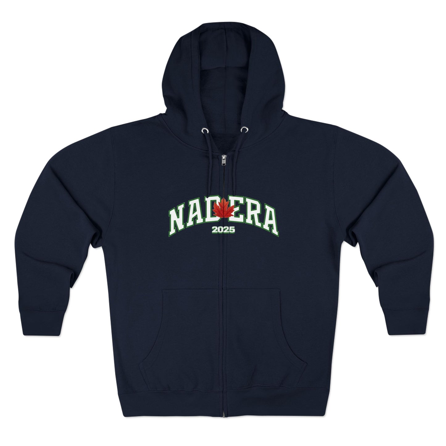 Cozy Unisex Zip Hoodie with Nadera Leaf Design